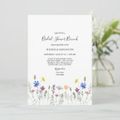 Wildblume Garden Brautparty Brunch Einladung (Stehend Vorderseite)