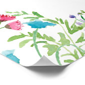 Wildblume Garden Brautparty Herzlich willkommen Poster (Ecke)