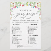 Wildblume Garden Brautparty Spiel (Vorderseite)