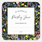 Wildblume Garden Buchzeichen Aufkleber (Vorderseite)