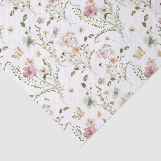 Wildblume Garden Butterfly Seidenpapier (Ausschnitt)