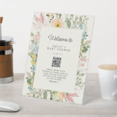 Wildblume Garden Charm Babydusche QR-Code Sockelschild (In SItu)