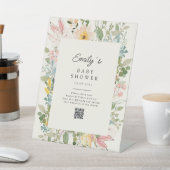 Wildblume Garden Charm Babydusche QR-Code Sockelschild (In SItu)