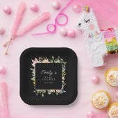 Wildblume Garden Charm | Babyduschplatte Pappteller (Party)