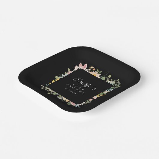 Wildblume Garden Charm | Babyduschplatte Pappteller (Gewinkelt)