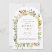 Wildblume Garden Charm | Einladung der Babydusche (Vorderseite)