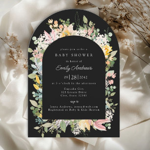 Wildblume Garden Charm   Einladung der Babydusche