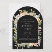 Wildblume Garden Charm | Einladung der Babydusche (Vorderseite)