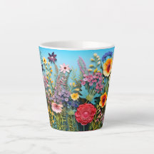 "Wildblume Garden Coffee Tasse - Bright Blue Sky D