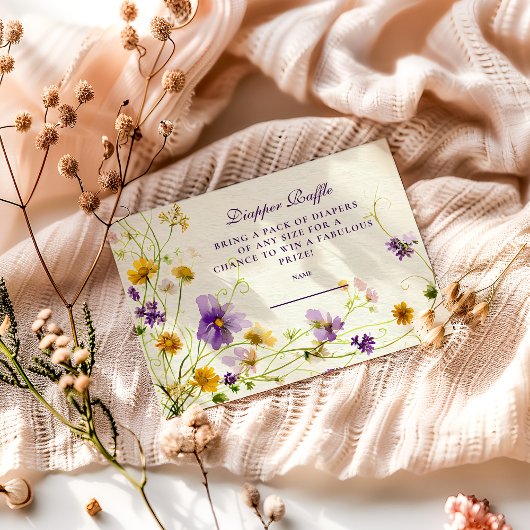 Wildblume Garden Diapper Raffle Begleitkarte