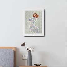 Wildblume Garden Dress Frauen Mode Illustration