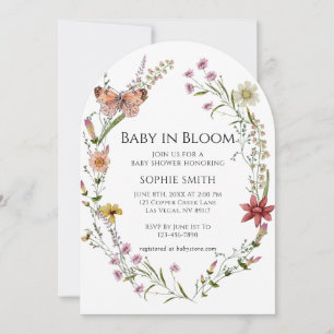 Wildblume Garden Eine Kinderdusche im Blut Einladung