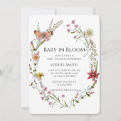 Wildblume Garden Eine Kinderdusche im Blut Einladung (Vorderseite)