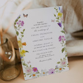 Wildblume Garden Elegante Hochzeit Einladung