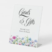 Wildblume Garden Elegante Hochzeitsgärten Sockelschild (Vorderseite)