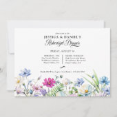 Wildblume Garden Floral Hochzeit Probe Dinner Einladung (Vorderseite)