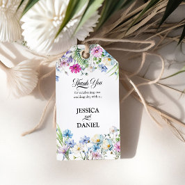 Wildblume Garden Floral Wedding Vielen Dank Geschenkanhänger