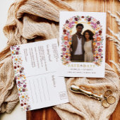 Wildblume Garden Foto Save the Date Ankündigungspostkarte