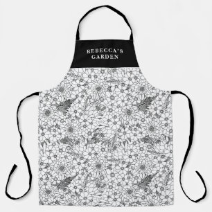Wildblume Garden für Schwarz und Weiß Schürze