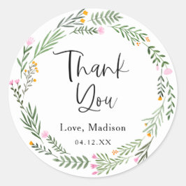 Wildblume Garden Geburtstagsparty Dankeschön-Aufkl Runder Aufkleber