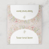 Wildblume Garden Geburtstagsparty Food Zelt Platzkarte (Außenseite Aufgefaltet)