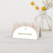 Wildblume Garden Geburtstagsparty Food Zelt Platzkarte (Vorderseite)