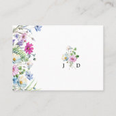 Wildblume Garden Genießen Sie Ihre Hochzeit Platzkarte (Rückseite)