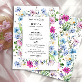 Wildblume Garden Gerahmte Hochzeit Einladung