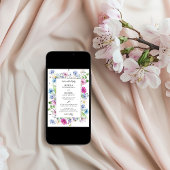 Wildblume Garden Gerahmte Hochzeit Einladung