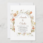 Wildblume Garden Hochzeit Einladung (Vorderseite)