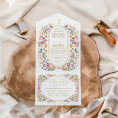 Wildblume Garden Hochzeitsfeier All In One Einladung