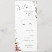 Wildblume Garden | Hochzeitsprogramm Programm (Vorderseite)