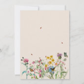 Wildblume Garden & Insekten Hochzeit Einladung (Rückseite)