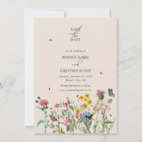 Wildblume Garden & Insekten Hochzeit