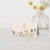 Wildblume Garden & Insekten Hochzeit Platzkarte (Rückseite)