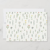 Wildblume Garden Kinderdusche Einladung (Rückseite)