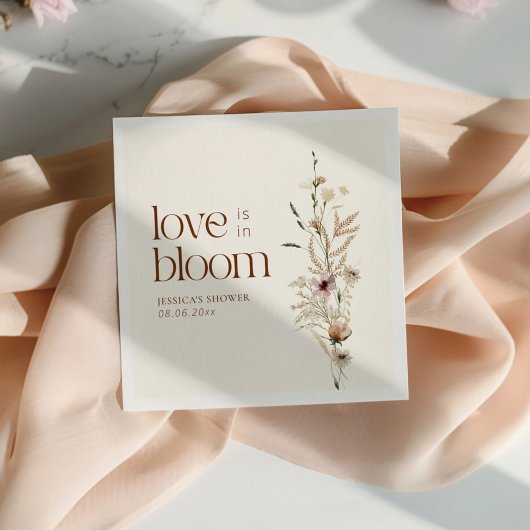 Wildblume Garden Liebe ist in Bloom Serviette