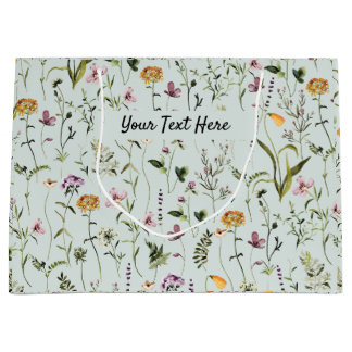 Wildblume Garden Muster Custom Gift Bag Große Geschenktüte