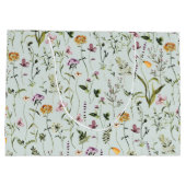 Wildblume Garden Muster Custom Gift Bag Große Geschenktüte (Rückseite)