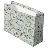 Wildblume Garden Muster Custom Gift Bag Große Geschenktüte (Vorderseite Schrägansicht)