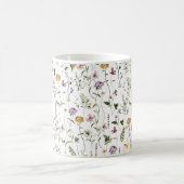 Wildblume Garden Muster Custom Initial Letter Kaffeetasse (Mittel)