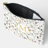 Wildblume Garden Muster Custom Monogram Zubehörtasche (Offen)
