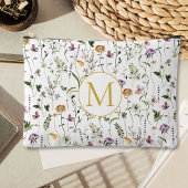 Wildblume Garden Muster Custom Monogram Zubehörtasche