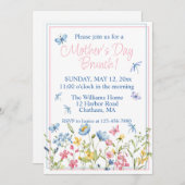 Wildblume Garden Mütter Tag Brunch Einladung (Vorne/Hinten)