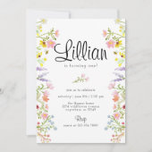 Wildblume Garden Party Geburtstag Einladung (Vorderseite)