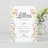 Wildblume Garden Party Geburtstag Einladung (Stehend Vorderseite)