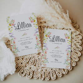 Wildblume Garden Party Geburtstag Einladung