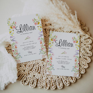 Wildblume Garden Party Geburtstag Einladung