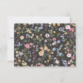 Wildblume Garden Party Hochzeit RSVP Card Karte (Rückseite)