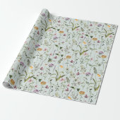 Wildblume Garden Pattern Geschenkpapier (Ungerollt)